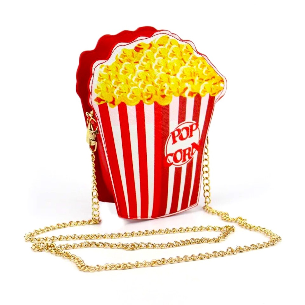 High Fashion Popcorn PU Leather Chain Crossbody Bag - NWOT.